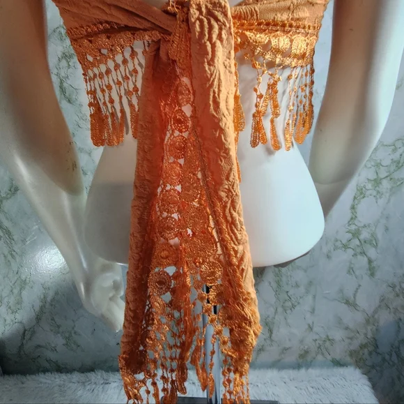 SHEIN Fringed Wrap Tube Top - Picture 6 of 9